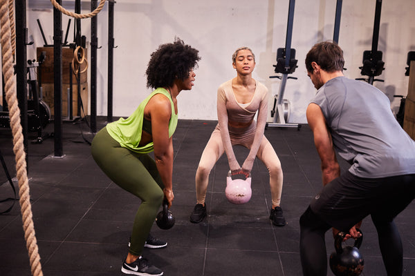 Group training in gym